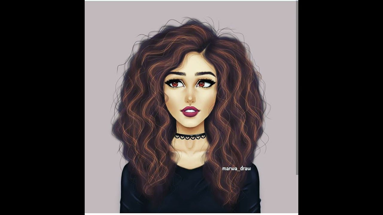 بنات كيوت رسم - رسم جميل لبنات كيوت 4455 6