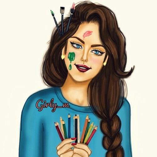 رسومات بنات حلوه - رسم جميل لاحلى بنات 4905 3