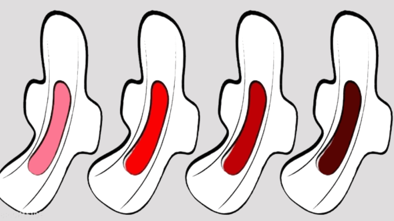 لون دم الدورة , امر يختلف عند البعض