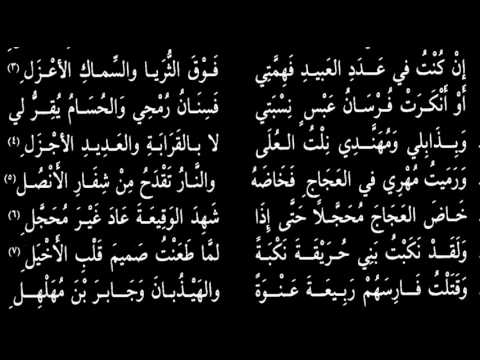 شعر قديم , روائع اشعار عنترة بن شداد