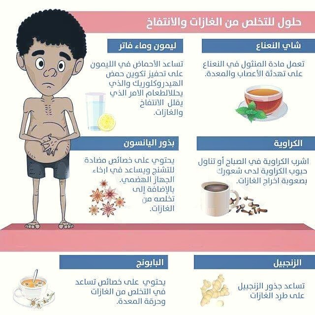 علاج انتفاخ المعدة بالاعشاب 12096 4